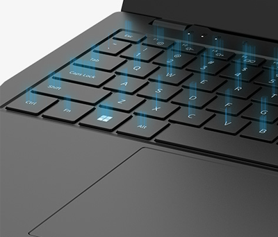 Podświetlana klawiatura w laptopie techbite PIX 2 