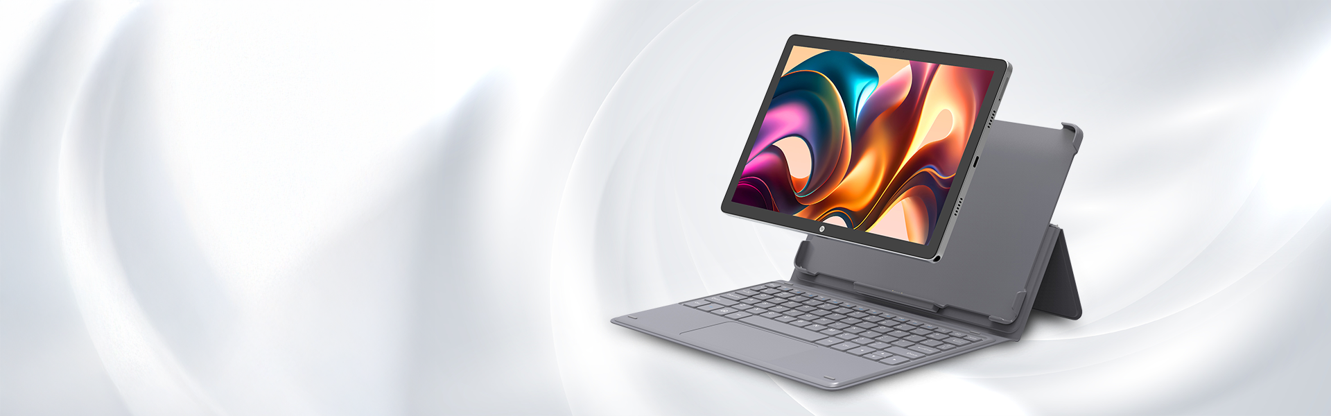techbite SmartBoard 10 II WiFi tablet z klawiaturą na szarym tle