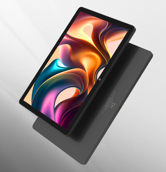 techbite SmartBoard 10 II WiFi tablet z klawiaturą na szarym tle łączność